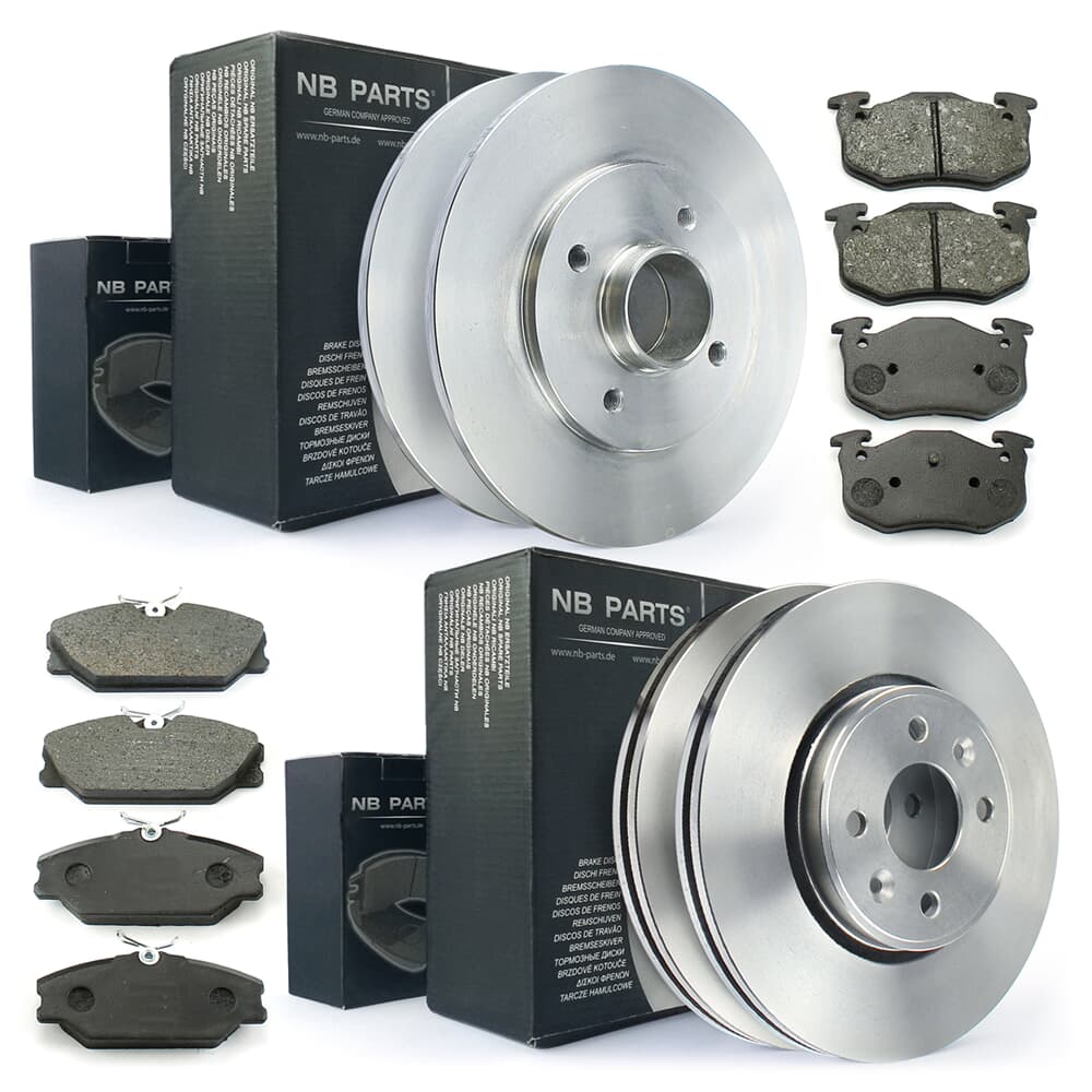 NB PARTS BROMSSKIVOR Bromsskivor + bromsbelägg fram + bak NB PARTS BROMSSKIVOR Bromsskivor + bromsbelägg fram + bak