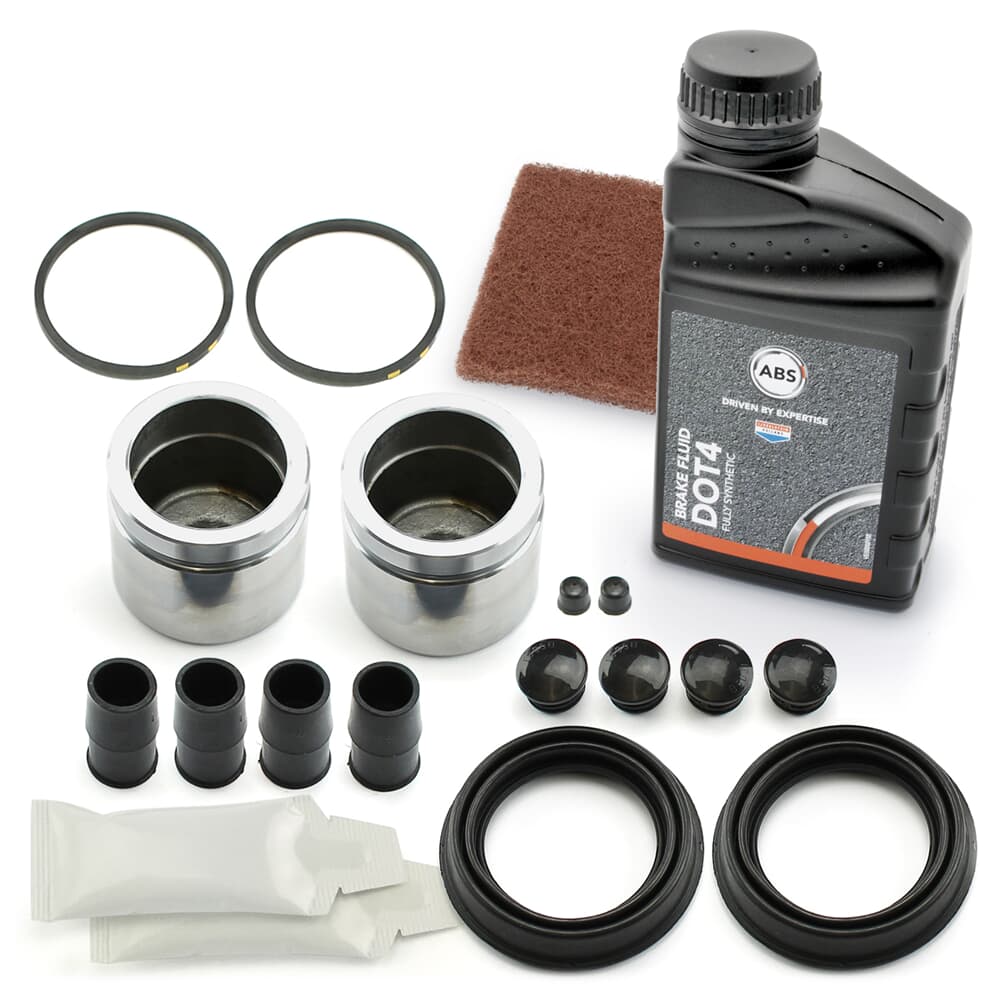 AUTOFREN SEINSA 2x Reparatursatz Bremssattel + Bremsflüssigkeit + Schleifvlies vorne AUTOFREN SEINSA 2x Reparatursatz Bremssattel + Bremsflüssigkeit + Schleifvlies vorne
