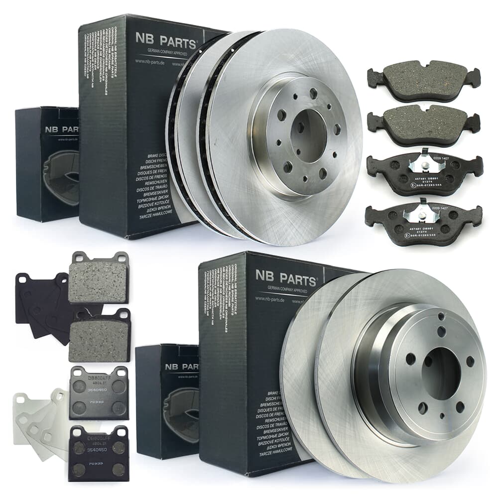 NB PARTS remschijven + remblokken voor + achter NB PARTS remschijven + remblokken voor + achter