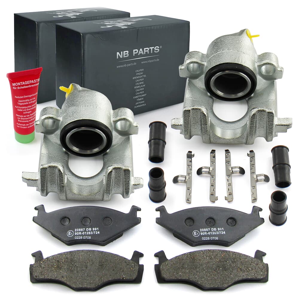 NB PARTS Remklauwen voorrem + remblokken NB PARTS Remklauwen voorrem + remblokken