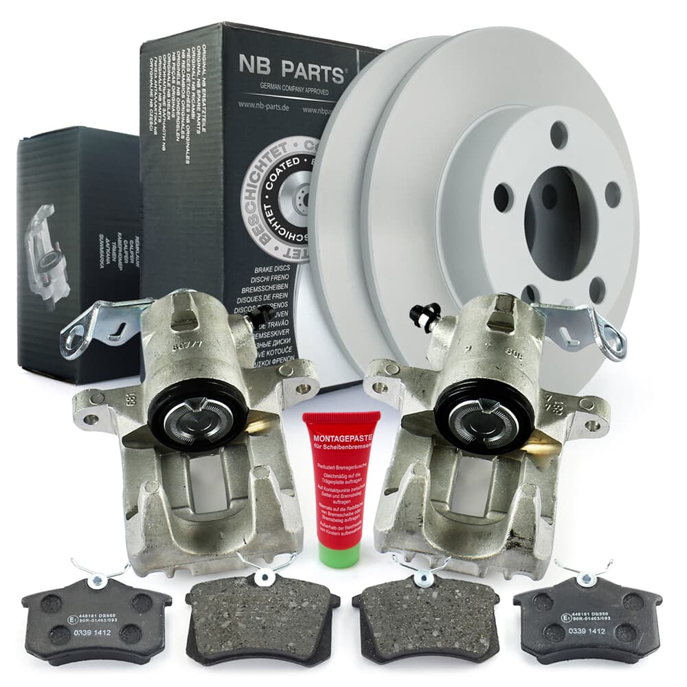 NB PARTS Remschijven + remblokken + remklauwen achterrem NB PARTS Remschijven + remblokken + remklauwen achterrem