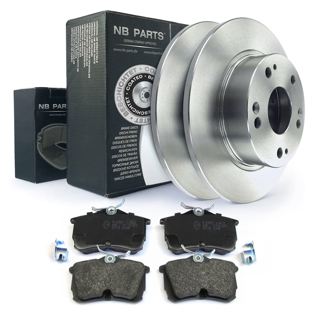 NB PARTS Bakre bromsskivor + bromsbelägg NB PARTS Bakre bromsskivor + bromsbelägg