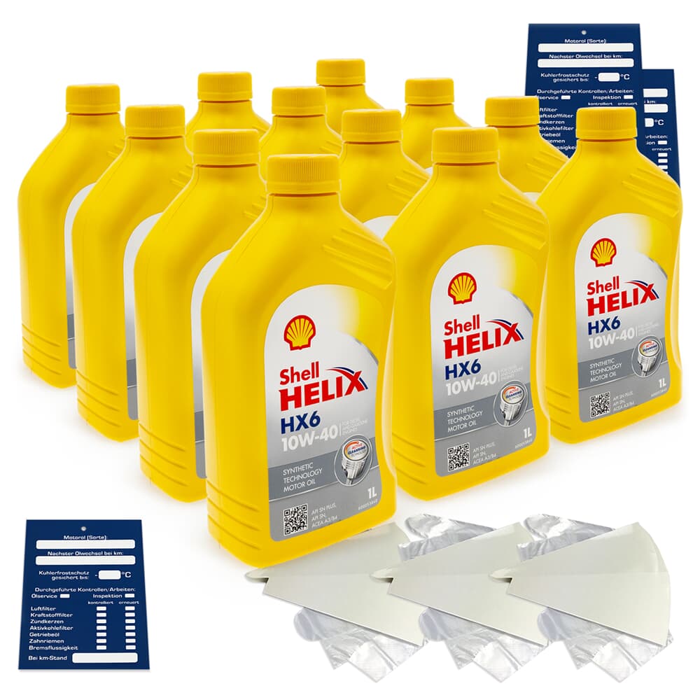 12L Shell Helix 10W40 HX6 MB 229.3 RN0700 12L Shell Helix 10W40 HX6 MB 229.3 RN0700