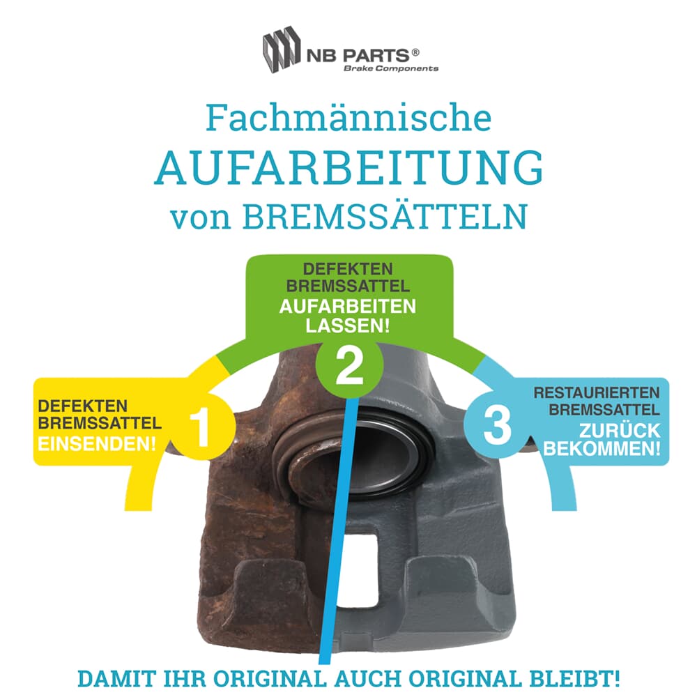 Aufarbeitung Bremssattel Vorderachse Aufarbeitung Bremssattel Vorderachse