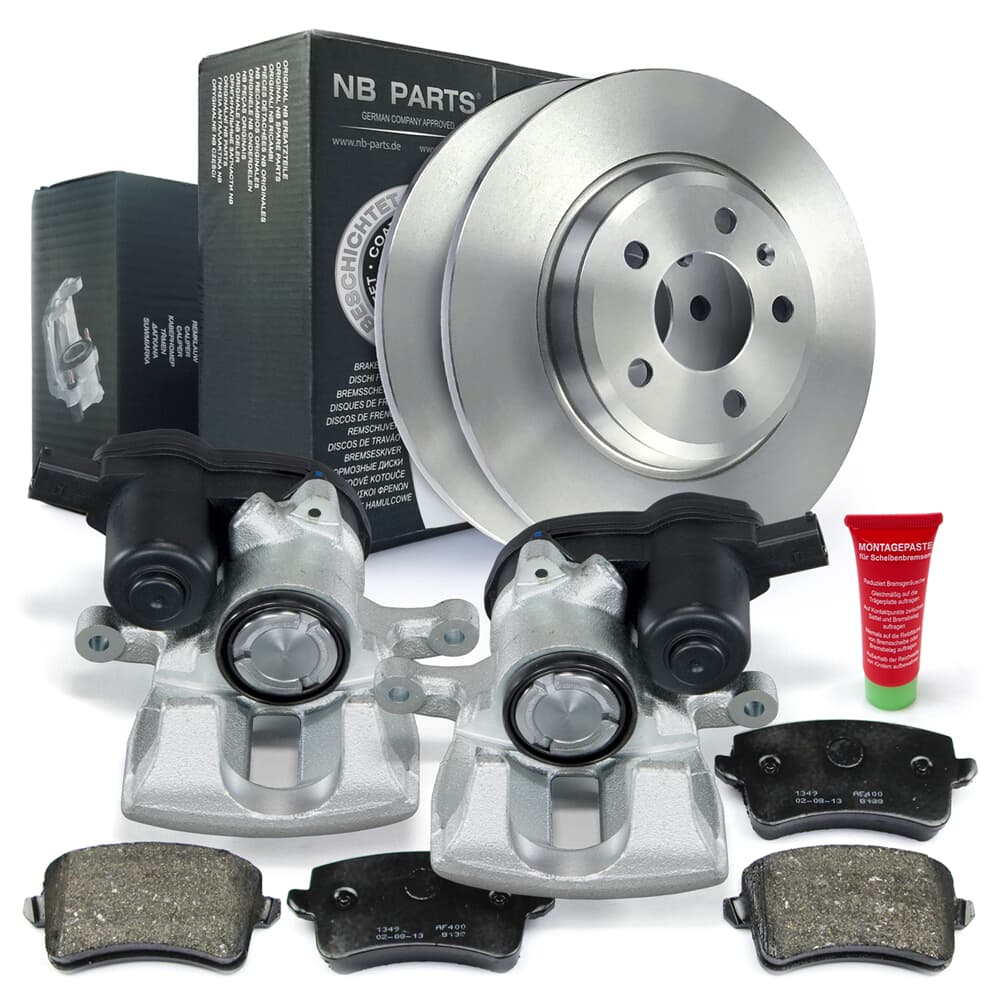 NB PARTS Bromsskivor + bromsbelägg + bakre bromsok NB PARTS Bromsskivor + bromsbelägg + bakre bromsok