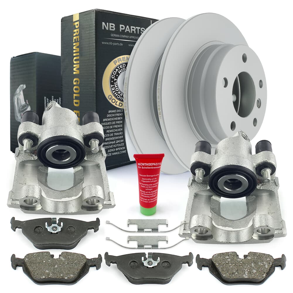 NB PARTS Bremsscheiben + Bremsbeläge + Bremssättel Premium Gold Edition hinten rechts NB PARTS Bremsscheiben + Bremsbeläge + Bremssättel Premium Gold Edition hinten rechts