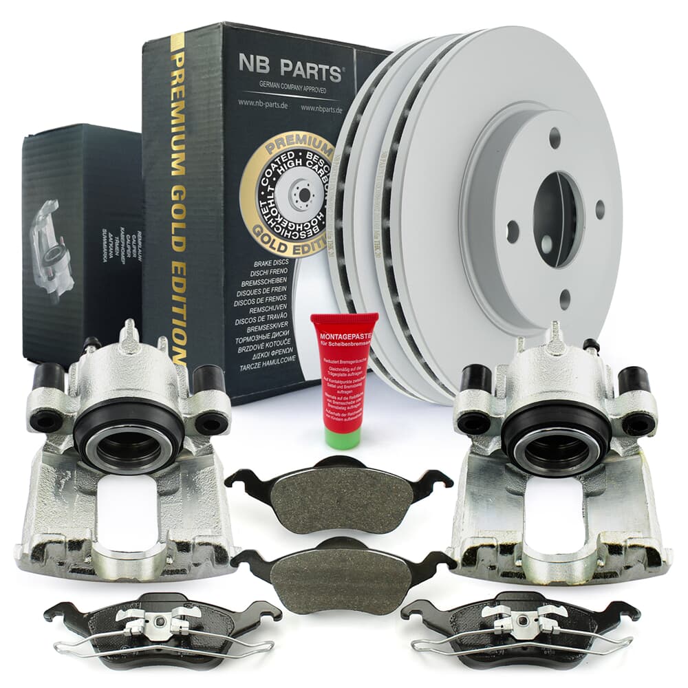 NB PARTS Bremsscheiben + Bremsbeläge + Bremssättel Premium Gold Edition vorne NB PARTS Bremsscheiben + Bremsbeläge + Bremssättel Premium Gold Edition vorne
