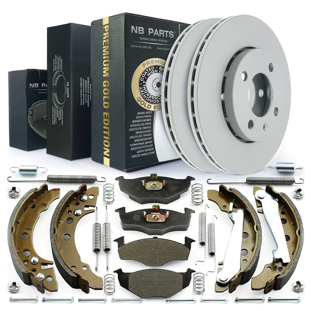 NB PARTS Brake Discs + Brake Pads + Brake Shoes + Premium Gold Edition Back Accessory Kit NB PARTS Brake Discs + Brake Pads + Brake Shoes + Premium Gold Edition Back Accessory Kit