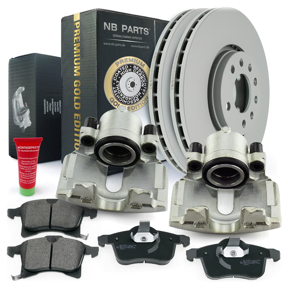 NB PARTS Bremsscheiben + Bremsbeläge + Bremssättel Premium Gold Edition vorne NB PARTS Bremsscheiben + Bremsbeläge + Bremssättel Premium Gold Edition vorne