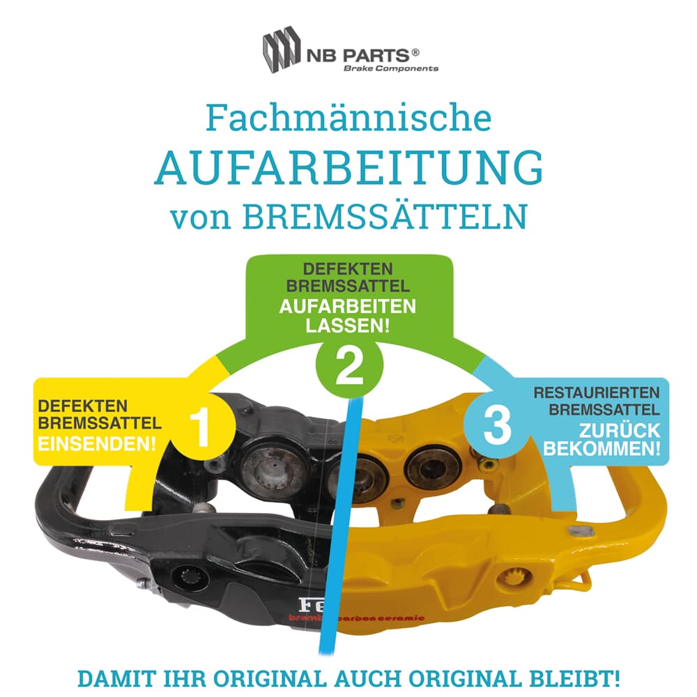 Aufarbeitung Bremssattel Vorderachse Aufarbeitung Bremssattel Vorderachse