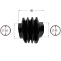 NB PARTS Faltenbalg 4 Falten 65/85mm 130mm passend für GRÜMER AK3510 BPW ZAF 3,5-1 ZAV 2,7