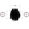 NB PARTS Bælg 4 folder 75/75mm 120mm passer til GRÜMER APV 1311 APV 1812