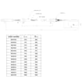 NB PARTS Cablu de frâna 1100/800mm ochi patrat 18,5x22mm + M8 potrivit pentru KNOTT