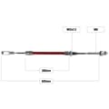 NB PARTS Bremsseil 605/380mm Vierkant Öse 15x7 + M12/M8 passend für ALKO