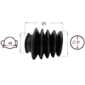 NB PARTS Faltenbalg 5 Falten 37/48mm 125mm passend für HAHN AB ABR ABV AEV FTF FA 09-1 1,4