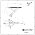 NB PARTS Kääntötuki 450 kg: n isku 450 mm reikä 490x207mm