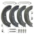 NB PARTS Bremsscheiben + Bremssättel + Bremsbacken + Zubehörsatz radseitig