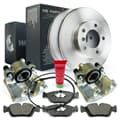 NB PARTS Bremsscheiben + Bremsbeläge + Bremssättel + Warnkontakt vorne