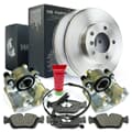 NB PARTS Bremsscheiben + Bremsbeläge + Bremssättel + Warnkontakt vorne