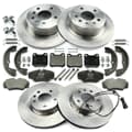 NB PARTS Bremsscheiben + Bremsbeläge + Bremsbacken + Warnkontakte + Zubehörsatz vorne + hinten