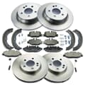 NB PARTS Bremsscheiben + Bremsbeläge + Bremsbacken + Zubehörsatz vorne + hinten