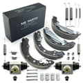 NB PARTS Bremsbacken + Radbremszylinder + Zubehörsatz vorne radseitig