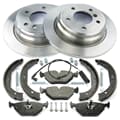 NB PARTS brake discs + brake pads + brake shoes + warning contact + wheel-side accessory kit