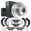 NB PARTS Bremsscheiben + Bremsbeläge + Bremsbacken + Zubehörsatz radseitig