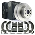 NB PARTS Bremsscheiben + Bremsbeläge + Bremsbacken + Zubehörsatz radseitig