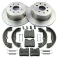 NB PARTS Bremsscheiben + Bremsbeläge + Bremsbacken + Zubehörsatz radseitig