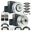 NB PARTS Bremsscheiben + Bremsbeläge + Bremsbacken + Warnkontakte vorne + hinten