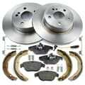 NB PARTS Bremsscheiben + Bremsbeläge + Bremsbacken + Warnkontakt + Zubehörsatz radseitig