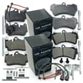 NB PARTS pastilhas de travão + contactos de aviso + kits de acessórios dianteiros + traseiros
