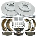 NB PARTS Bremsscheiben + Bremsbeläge + Bremsbacken + Zubehörsatz hinten