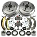 NB PARTS Bremstrommeln + Bremsbacken + Radbremszylinder + Zubehörsatz + 2x Radlager Satz hinten