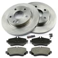 NB PARTS brake discs + brake pads + front warning contact
