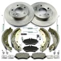 NB PARTS Bremsscheiben + Bremsbeläge + Bremsbacken + Warnkontakt + Zubehörsatz vorne + hinten