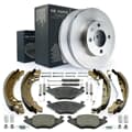 NB PARTS brake discs + brake pads + brake shoes + accessory kit front + rear