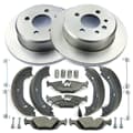NB PARTS Bremsscheiben + Bremsbeläge + Bremsbacken + Warnkontakt + Zubehörsatz radseitig