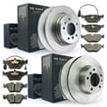 NB PARTS Bremsscheiben + Bremsbeläge + Warnkontakte vorne + hinten