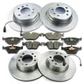 NB PARTS Bremsscheiben + Bremsbeläge + Warnkontakte vorne + hinten