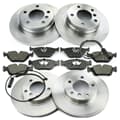 NB PARTS Bremsscheiben + Bremsbeläge + Warnkontakte vorne + hinten