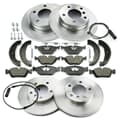 NB PARTS Bremsscheiben + Bremsbeläge + Bremsbacken + Warnkontakte + Zubehörsatz vorne + hinten