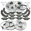 NB PARTS Bremsscheiben + Bremsbeläge + Warnkontakte + Bremsbacken vorne + hinten