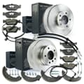 NB PARTS Bremsscheiben + Bremsbeläge + Bremsbacken + Warnkontakte + Radbremszylinder + Zubehörsatz vorne + hinten
