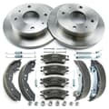 NB PARTS Bromsskivor + bromsbelägg + bromsskor + tillbehörssats fram + bak