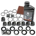 FRENKIT 2x Reparatursatz Bremssattel + Bremsflüssigkeit + Schleifvlies vorne