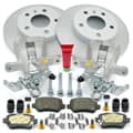 NB PARTS brake discs + brake pads + rear brake callipers