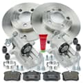 NB PARTS brake discs + brake pads + rear brake callipers