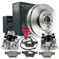 NB PARTS Bremsscheiben + Bremsbeläge + Bremssättel + Warnkontakt vorne